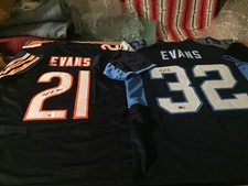 Darrynton Evans Autographed Signed Bears & Titans XL Jerseys - OK / BAS Hologram