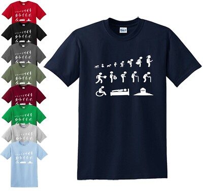 EVOLUTION OF LIFE T-SHIRT lustig Party Anarchie Reise Geschenk Papa Vater Tshirt Top