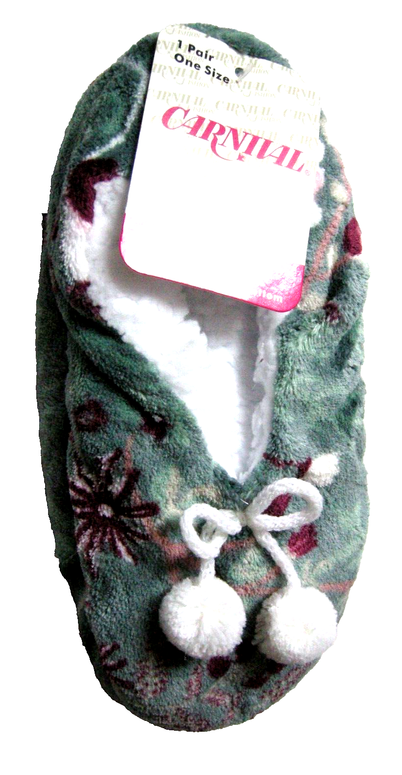 SAOLA Pantofole Carnevale Donna Taglia Unica Disegno Floreale Verde Suola Gripper Nuove