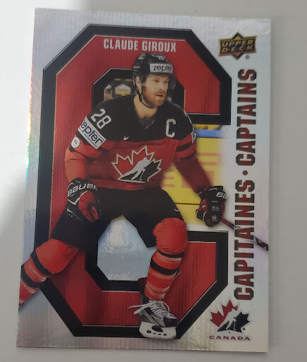 2021-22 Hockey Tim Hortons TEAM CANADA CAPTAINS Claude Giroux CC-4