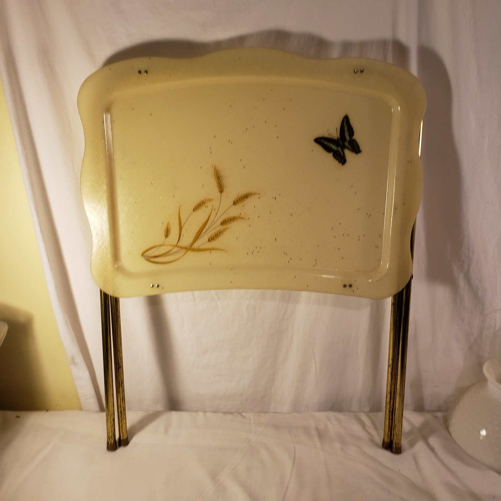 Vintage MCM Fiberglass TV Trays, 4, Quaker Indsustries eBay