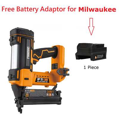 Freeman PE20V31618G 20V 3-in-1 Nailer/Stapler Tool Only + Free MILWAUKEE Adapter
