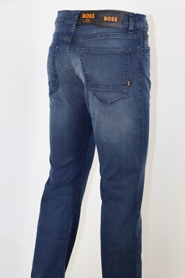 BOSS Jeans, Mod. Maine BC-L-C, Gr. 31/34, Regular Fit, Dark Blue, Stretch