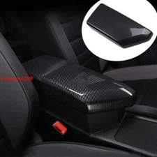 For VW Jetta MK7 2019-2020 Carbon Fiber Look Front Armrest Box Panel Cover Trim