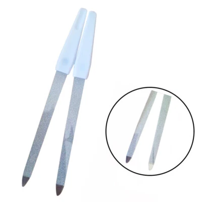 TOUCH OF BEAUTY Nail File Set - 2 Pc Strong Metal Files for Nails - Professional Quality