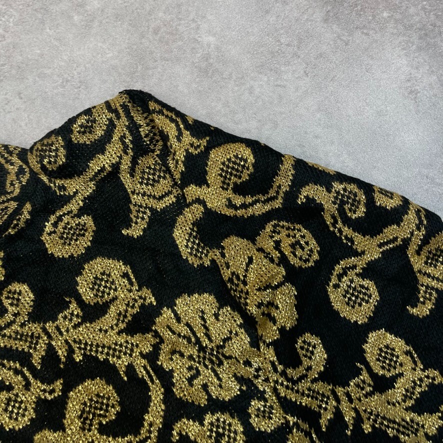 Alfred Dunner Knitted Jumper Womens Medium Lurex Thread Patterned Sweater, Black image 4