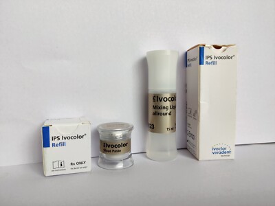 Ivoclar Vivadent IPS Ivocolor Glaze Paste 3gm and Mixing Liquid Allround 15ml