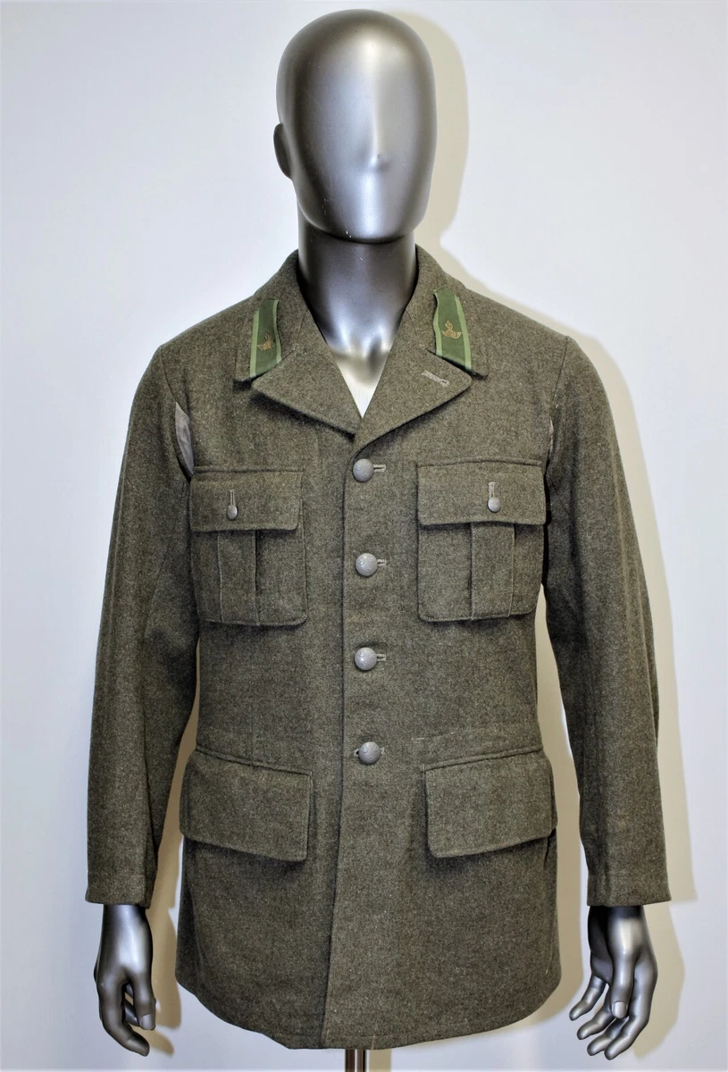 Vintage dated 1941 Genuine Swedish Army WW2 jacket grey/green wool size 38