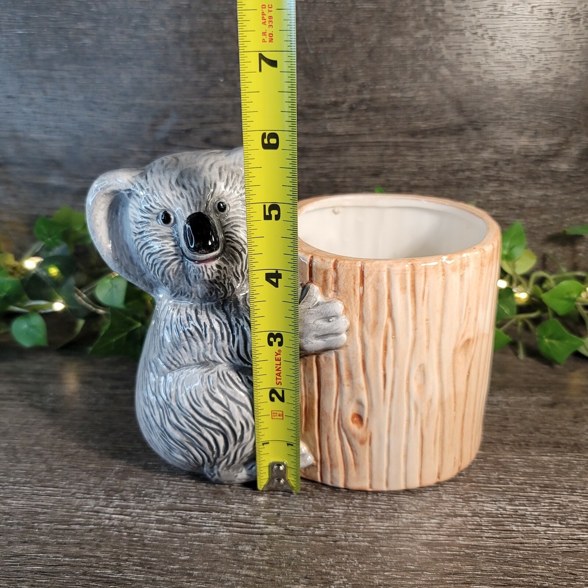Vintage Ceramic Koala Climbing Tree Planter. | eBay