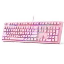 AUKEY Mechanical Gaming Keyboard 108KEY - Pink