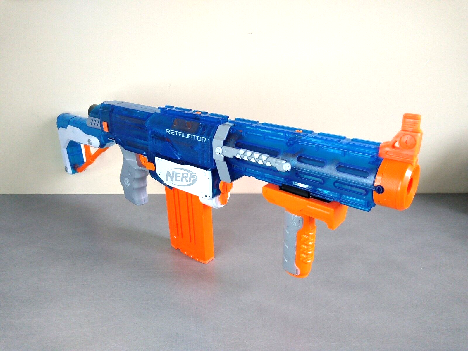 Pistolet Fusil Sniper NERF N-STRIKE RETALIATOR Bleu 65cm + 14 Fléchettes  TBE 5010994658106