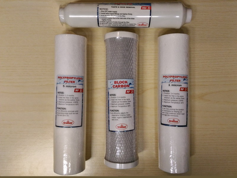 2 Kit 8 Filtri Osmosi Inversa (PPF CTO T33) - Ricambi Universali 10 Pollici