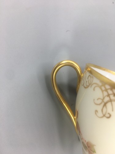 M Z Moritz Zdekauer Austria Very Thin Vintage Cup & Saucer Floral Gold Trim - Picture 6 of 12