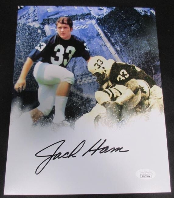 Jack Ham Autographed Signed Pittsburgh Steelers Penn State 8x10 photo JSA COA 
