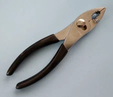 Vintage 6" Slip Joint Pliers Drop Forged w/ Black Handles