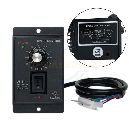 AC 110V Electric Motor Speed Controller Reversible Switch Regulator Switch 120W