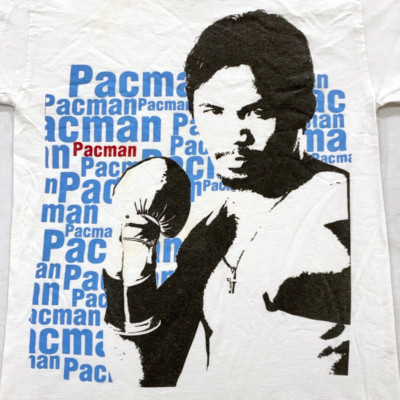 vtg MANNY PACMAN PAQUIAO BOXING T-Shirt MEDIUM pinoy Philippines filipino mma