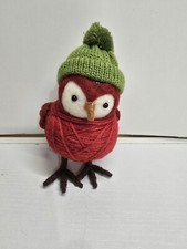 Featherly Friends Target Bird - Red With Green Hat - Fall - Winter CUTE