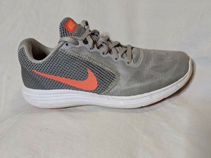 nike revolution 3 wolf grey orange