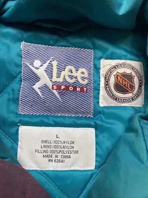 Vintage 90s Anaheim Mighty Ducks NHL Rare Lee Sport Full Zip