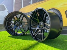 4 x 19 Inch 5x120 HX020 Style Black Matt Wheels: Fits For BMW 5 Series