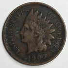 1903 United States Indian Head Cent Penny - Fine (F) KM#90a - 5030-AH