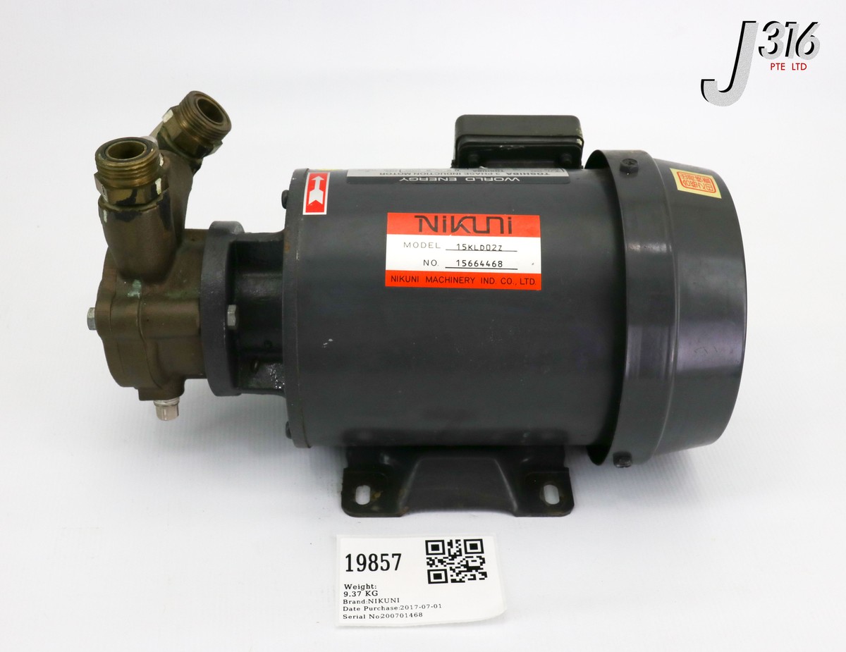 19857 NIKUNI TOSHIBA 3-PHASE INDUCTION MOTOR WITH PUMP 15KLD02Z | eBay