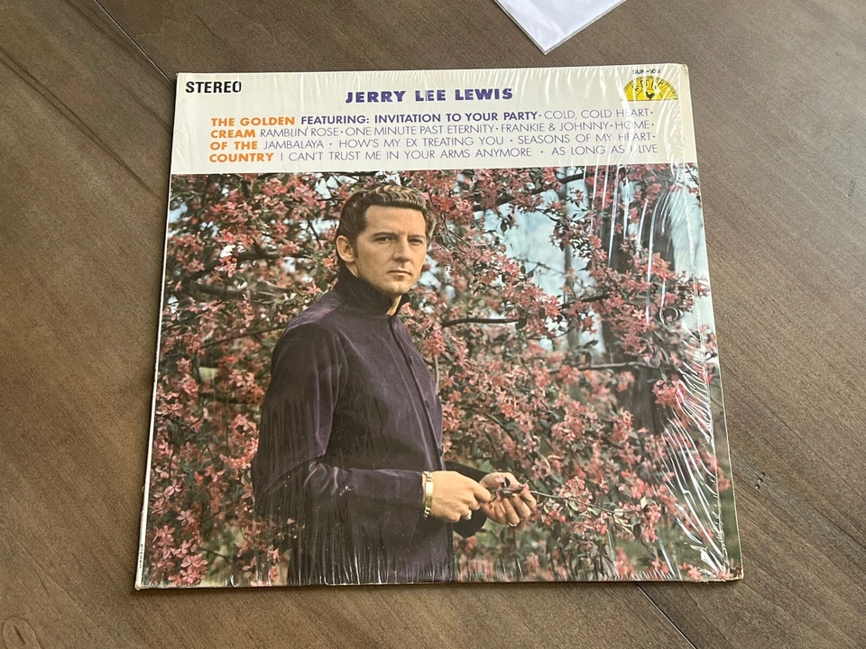 Jerry Lee Lewis The Golden Cream Of The Country Vinyl LP Sun Record Label, EX/EX Foto 2 de 4