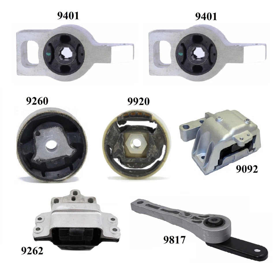 7 piezas montaje de motor y transmisión compatible con Audi TT Quattro 2009-2015, TTS Quattro 2,0 L Coupe Foto 2 de 4