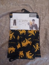 Harry Potter Hufflepuff Pajama Sleep Pants Adult Extra-Large XL Bioworld - NEW