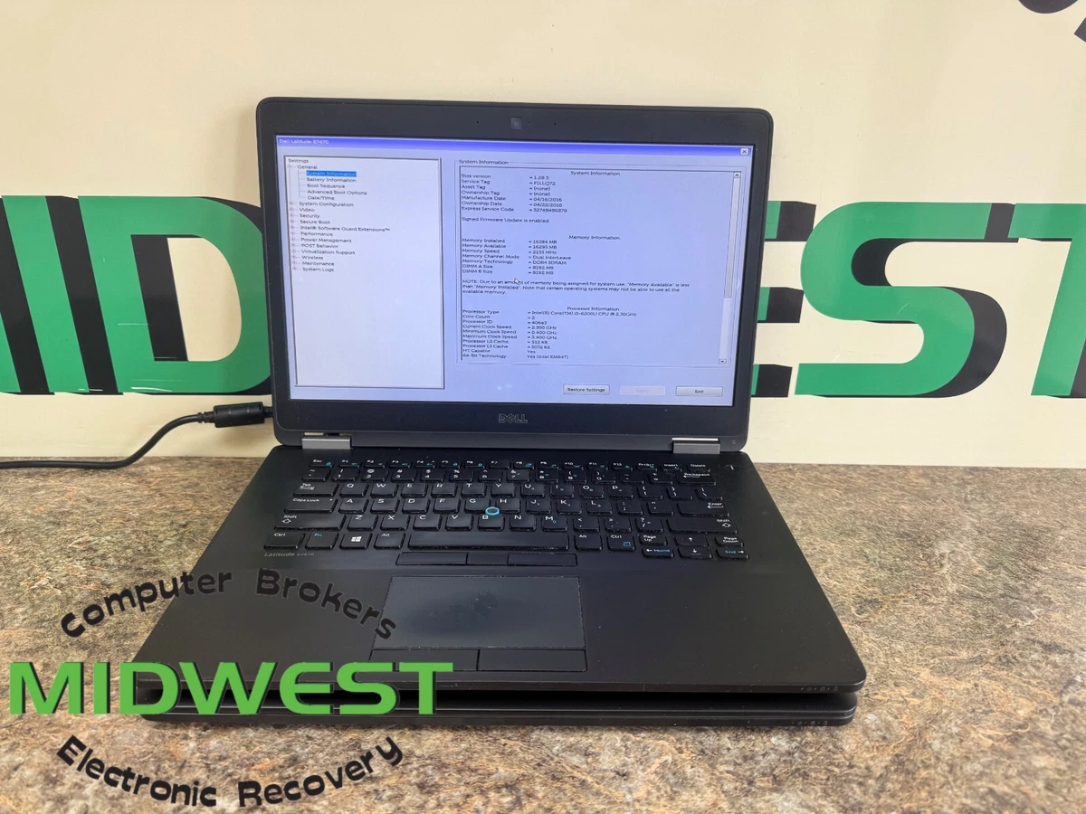 Latitude E7470 14 Laptop i7-6600U - No OS - Grade A