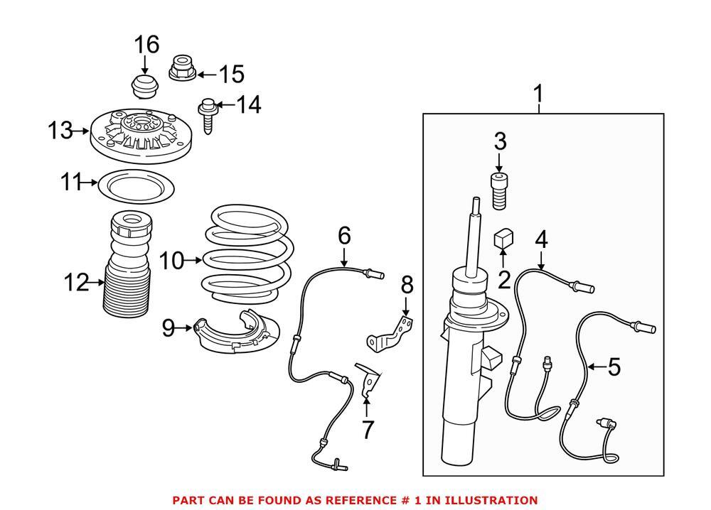 Genuine OEM Front Left Strut for BMW 37116797027 eBay