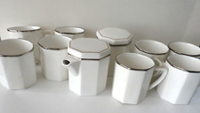 RARE TEA Set 8 Jack Lenor Larsen Mikasa Terra Nova Mug  Vintage MADE IN JAPAN  z