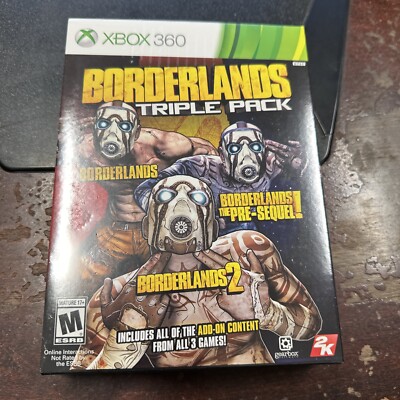 Borderlands Triple Pack (Microsoft Xbox 360, 2015) NEW 710425497032|