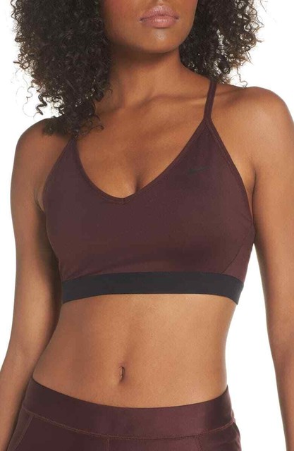 nike burgundy sports bra