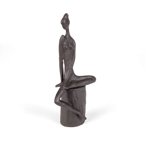 Danya B. Woman in Reflection Cast Iron Sculpture | Contemporary Metal Art She... - Picture 4 of 5