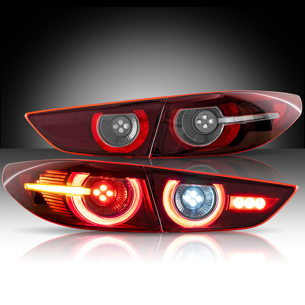 2019-2022 Mazda 3 Axela Sedan Pair VLAND Full LED Tail Lights w
