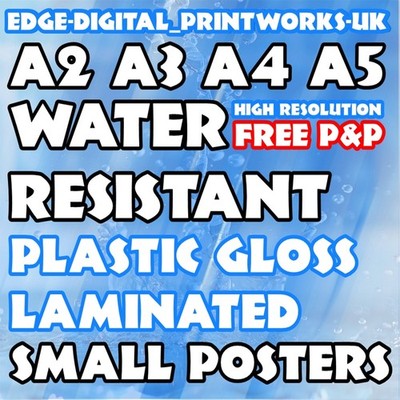 WASSERFESTE POSTER DRUCKE WERBUNG A4 A3 A2 A5 TEMPORÄRE EVENTBESCHILDERUNG