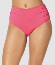 Anne Cole Women High-Waist Bikini Swim Bottoms Pink Size Large NWT