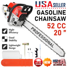 2-Stroke Gasoline Chainsaw 52 CC 20 Bar Power...