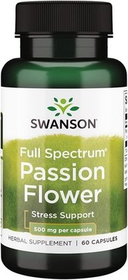 Swanson Full Spectrum Passion Flower 500 mg 60 Kapseln Passionsblume Kräuter