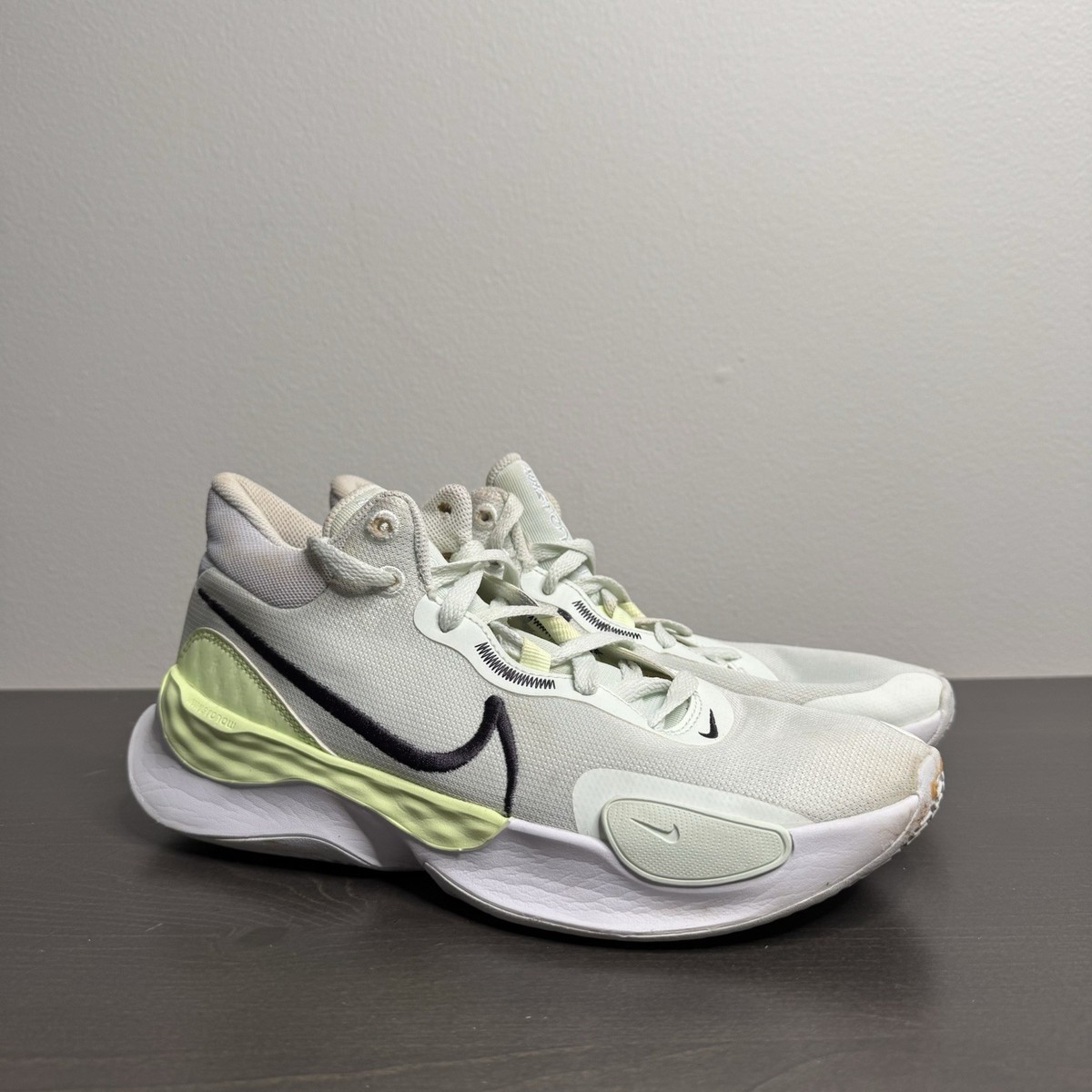 Barely Green Nike Renew Elevate Basketball Shoes White Nike Renew
