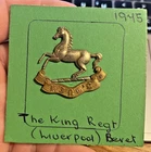 WW1 The Kings Own Liverpool Regiment Beret Badge, Slider, Genuine.