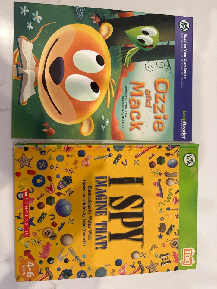 Leap Frog Tag Reading System with Pen Interactive, Map, writing, 8 booksLot - Image 2 of 4