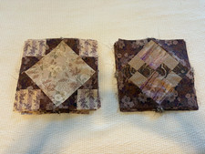 unfinished 12" quilt blocks and pieces, cream mauve