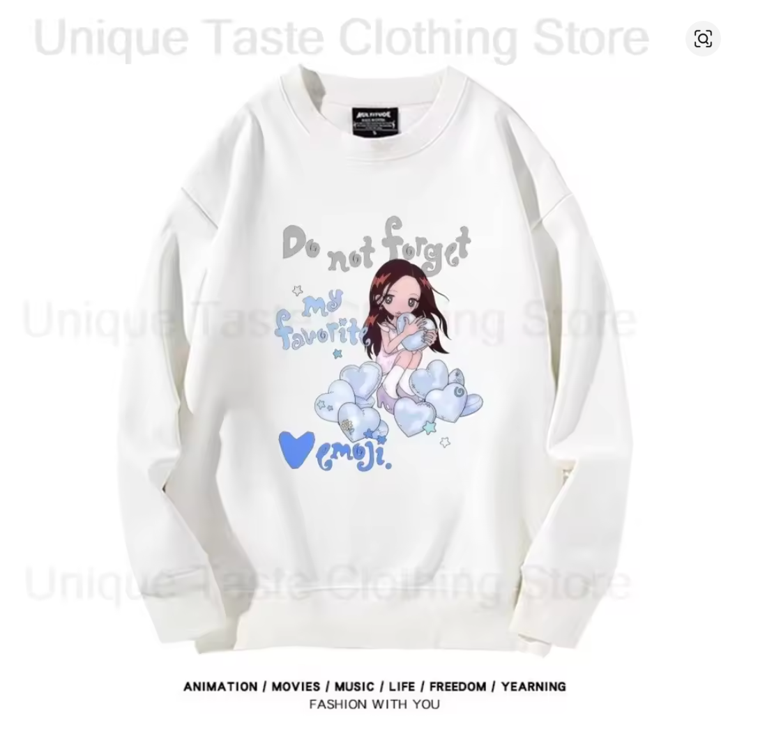 HEARTS2HEARTS SWEATSHIRT KPOP FASHION H2H CARTOON PRINT CLOTHES