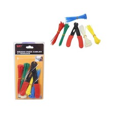 Cable Tie Set DIY Tool Kit Nylon Self-locking Cable Zip Ties with Cutter