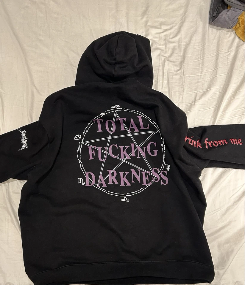 Vetements Total F*cking Darkness Black Oversized Hoodie Men's Size XL Very Rare - Image 2 of 4