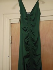 Forest green fashion nova v-neck dress