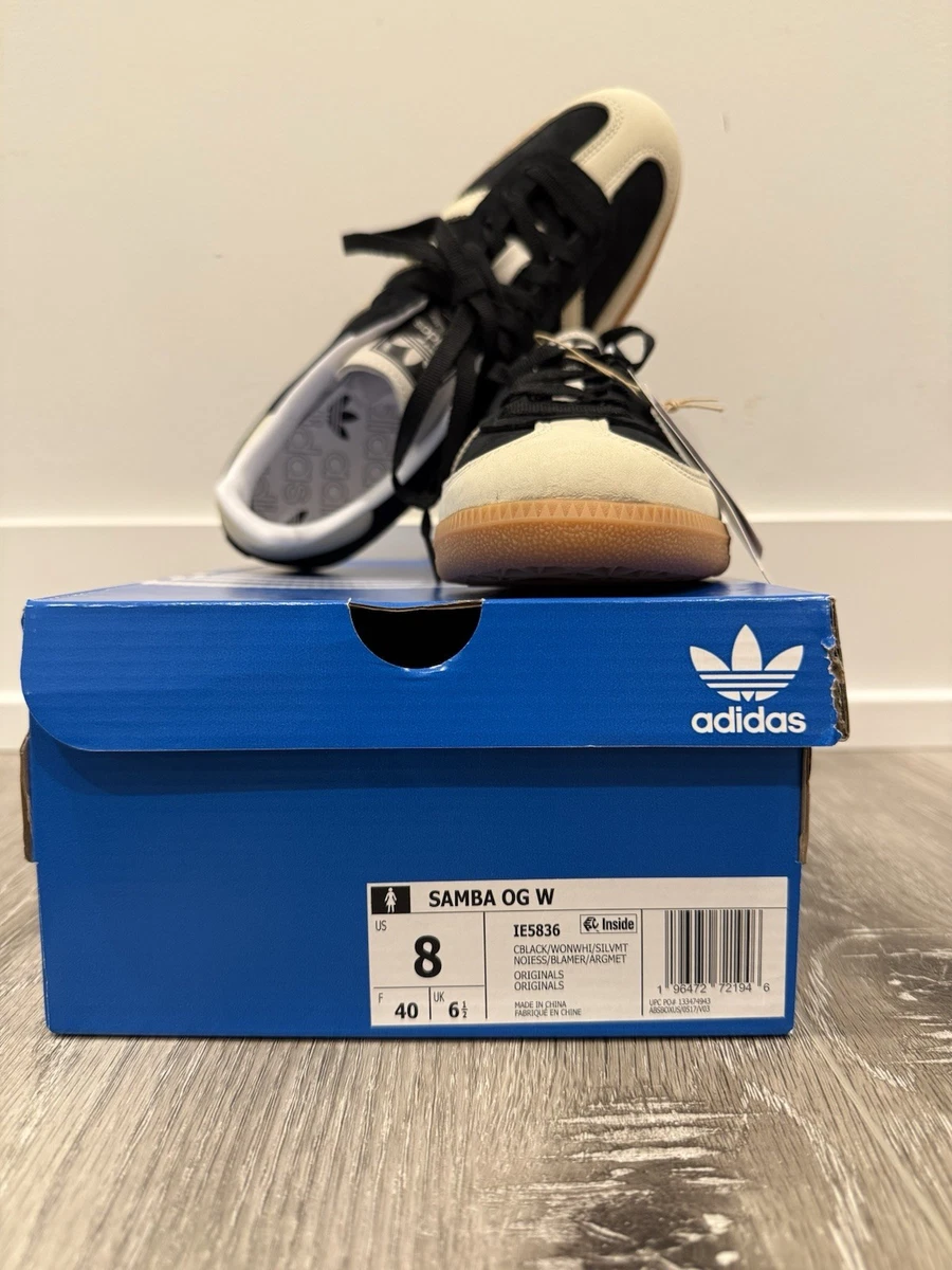 adidas gazelle silver green womens adidas Women's Originals Samba OG Shoes, Cream White Black Sand / 10 main image 1